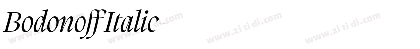 Bodonoff Italic字体转换